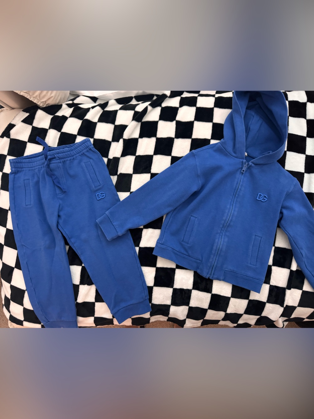 Dolce & Gabbana Royal Blue Men's Hoodie & Jogger Set